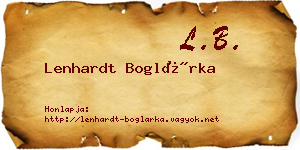 Lenhardt Boglárka névjegykártya