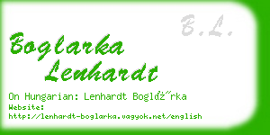 boglarka lenhardt business card